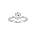 2ct oval shaped diamond ring: 18K vermail
